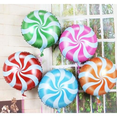 18inch 47cm windmill lollipop metallic foil mylar helium Balloons for baby Birthday wedding Party Decoration