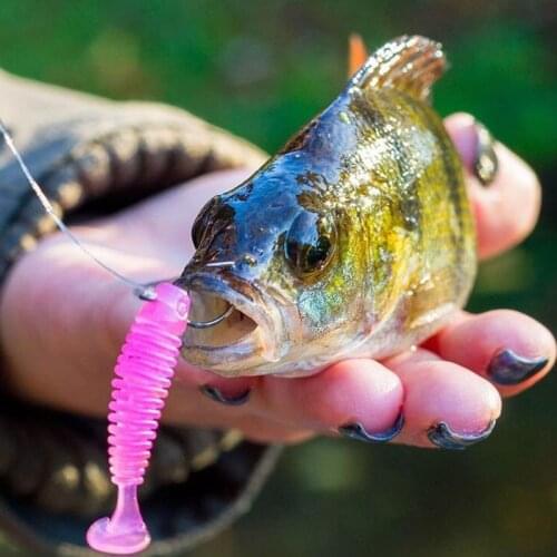 20pcs/Lot Hot Mini Soft Lures Silicone Bait T Tail 3.8cm 0.85g Goods For Fishing Sea Fishing Swimbait Wobblers Artificial Tackle