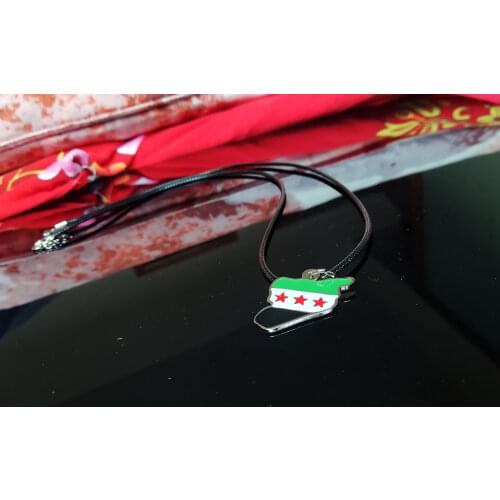 3PC/Lot Syria Necklace Jewelry Flag Syrian Bracelet Phone Sticker Pin Patches Banner T Shirt Colors Coin Car Hanging GiftS