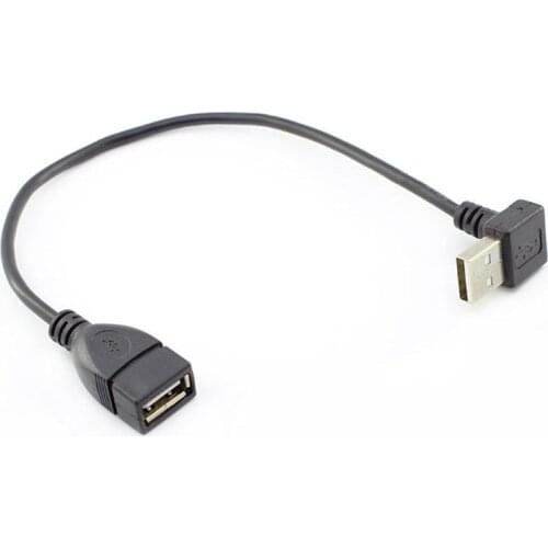 30cm USB 2.0 Down Angle 90 Degree Extension Cable Male To Female Adapter Cord USB Extension Cable