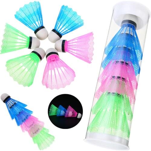 6Pcs High Quality Badminton Balls Colorful Portable Plastic Shuttlecocks Game Supplies For Leisure Indoor Outdoor Sport Training