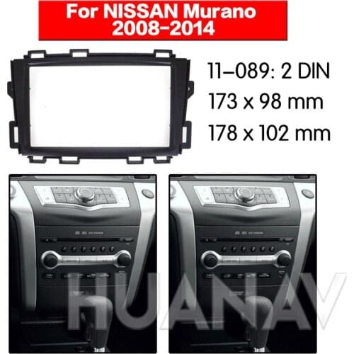HUANAV Car Radio stereo Fitting installation adapter fascia For 2008-2014 Nissan Murano 2DIN Stereo Frame Audio Fascias