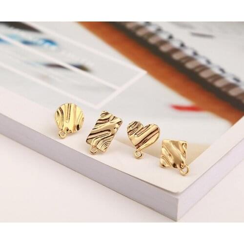 DIY earrings accessories needle geometric round square bow earrings handmade materials