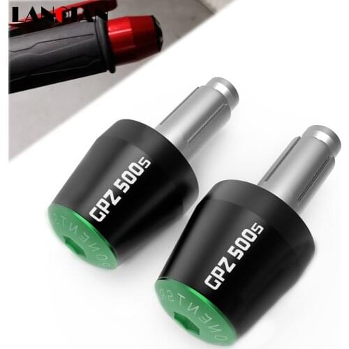 CNC Billet Aluminum Motorbike HBAR END CAP Handle Bar Cap End Plugs For KAWASAKI GPZ500S 1990 1991 1992 1993 1994 1995 1996-2009