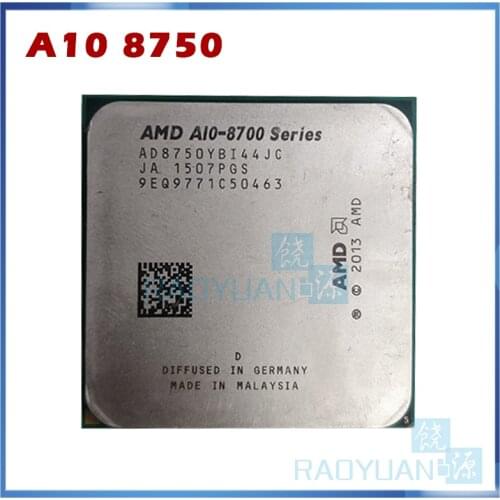 AMD A10-Series A10 8700 Series A10-8750B A10 8750 Quad Core 3.6G 65W AD8750YBI44JC AD875BYBI44JC CPU Processor Socket FM2
