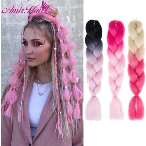 Braiding Hair Extensions Xpression Jumbo Braids Synthetic Hair African Ombre Hair Hairstyles Yaki Soft Hair 24 inches