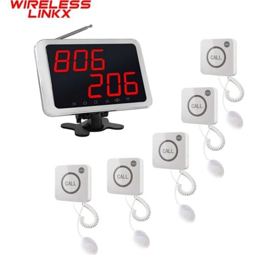 Wirelesslinkx Wireless nursing home hospital patient bed nurse call bell system with 5 call buttons
