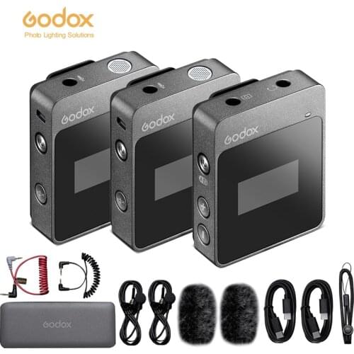 Godox MoveLink M1 M2 2.4GHz Wireless Lavalier Microphone for DSLR Cameras Camcorders Smartphones, and Tablets for YouTube