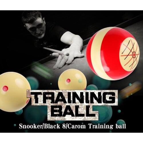 Billiard Pool Ball 52.5/57.2/61.5mm Red 6 Dot Spot Measly White/Double-sided Design Pool Billiard Practice Training Cue Ball