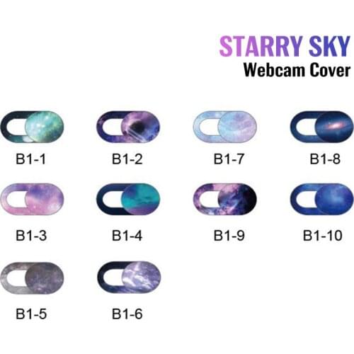 Starry Sky Pattern Laptop Camera Cover Slider Cache Webcam Cover for Laptop Macbook Tablet Web Cam Cover Shutter Privacy Sticker