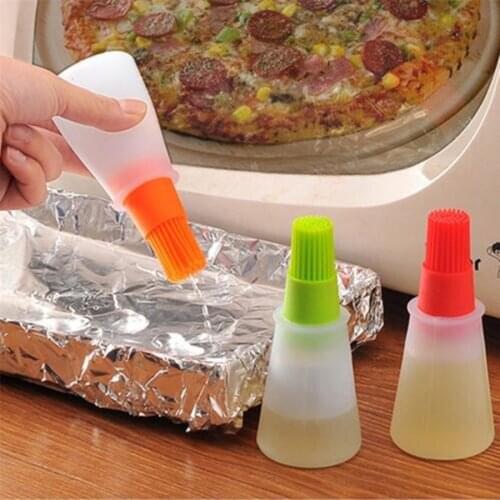 1Pc Colorful Silicone Oil Brush Baking Liquid Oil Pen Cake Butter Bread Pastry Brush BBQ Tools Safety Kitchen Basting Brush