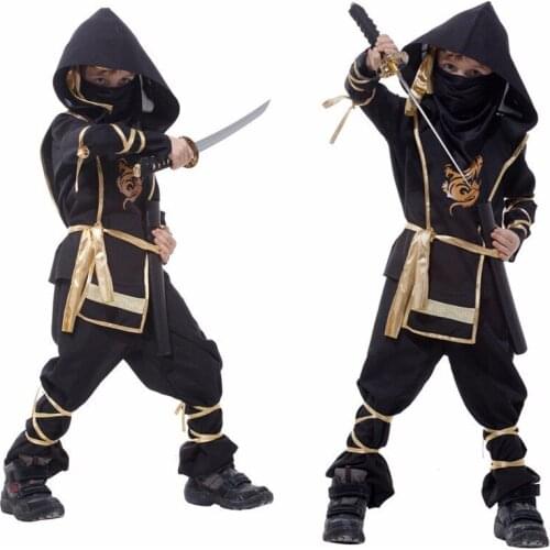 New Christmas Gifts Kids Cosplay Costume New Martial Ninja Grim Reaper Halloween Costume Stage Suit For children
