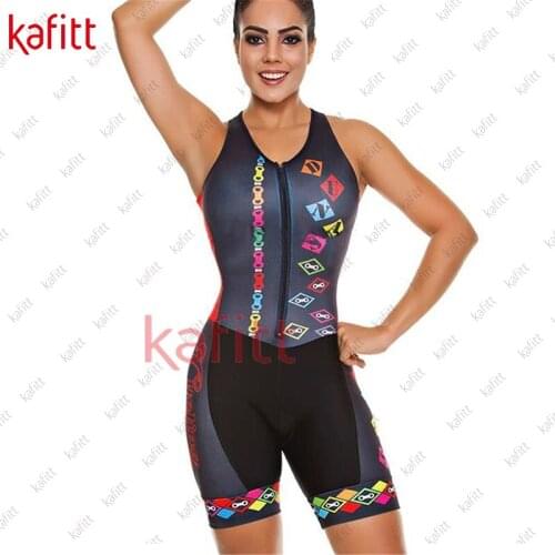 Kafitt new camisole cycling jersey ladies sleeveless sweatshirt suit bicycle equipment tights jumpsuit black work uniform