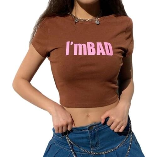 Женские базовые футболки KLV China At AliExpress