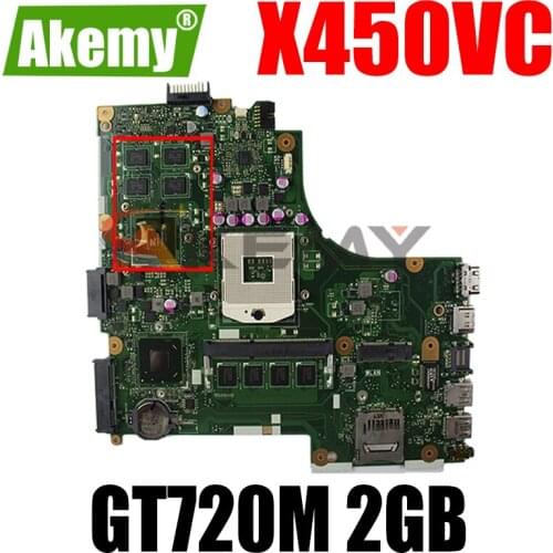 X450VC GT720M 2GB Motherboard REV 2.1 For ASUS X450VC X450V X450 A450V Laptop Mainboard Test OK