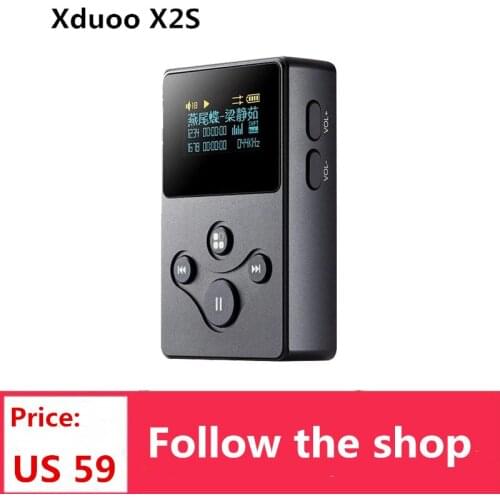 Xduoo X2S Lossless Portable Metal HIFI Music Player Headphone Amplifier Support DSD APE FLAC WAV Format With 250mW Output Power