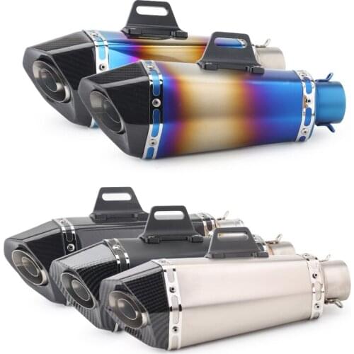 Motorcycle refitted sports car 51mm universal tapered hexagon exhaust pipe f800r R1 trk502 gsx750 msx125 cb650f z750 Z900 Z1000