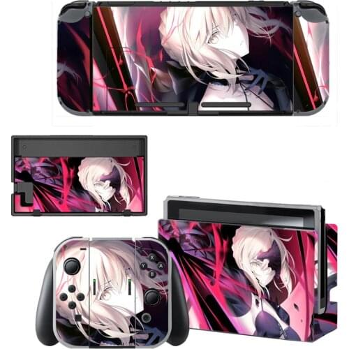Fate Saber Nintendo Switch Skin Sticker NintendoSwitch stickers skins for Nintend Switch Console and Joy-Con Controller Vinyl