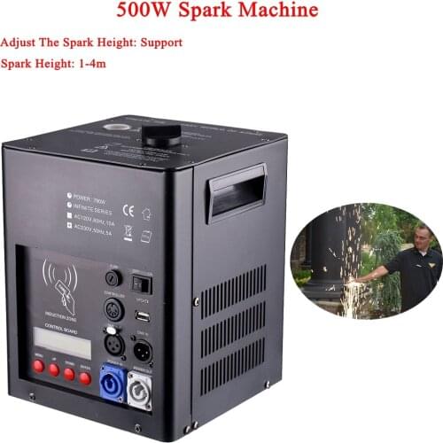 Newest Stage Dj Equipment 500W Spark Machine Support Spark 1-4M Height Adjust For Wedding Stage disco DJ Cold Firework Machine