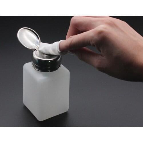 New 1pcs 4oz 100ml white Alcohol/Solder Flux Bottle Liquid Press Pumping Soldering Cleaner Bottle plastic empty dispenser bottle