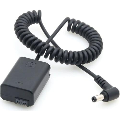 NP-FW50 DC Coupler Dummy Battery Power Cable Adapter for Sony A7 A7R A7S II A5100