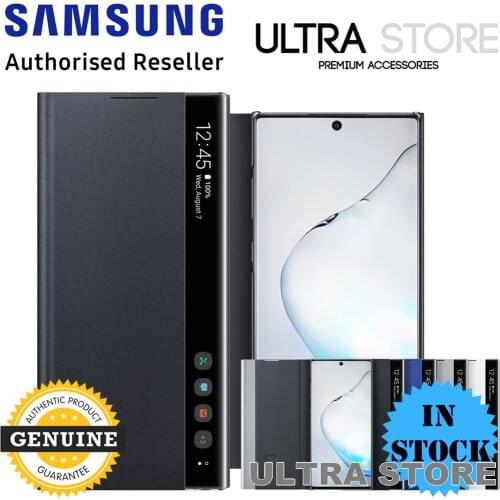 Original Samsung Galaxy Note 10 PLUS Note 10 Note10 CLEAR S-View Flip Wallet Case Mirror View Leather Cover