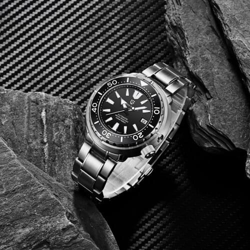 PAGANI DESIGN Automatic Watch Sapphire Glass Men Mechanical Wristwatch Top Brand Ceramic Bezel Stainless Steel Waterproof Watch