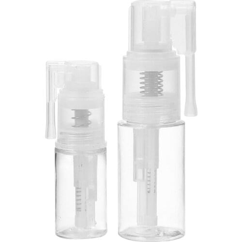 Portable Powder Spray Bottle Talcum Pot Cream Box Transparent Plastic Makeup Talcum Lotion Powder Container Travel Sprayer Tool