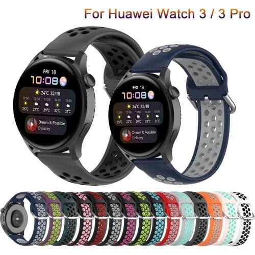 Silicone Strap For Huawei Watch 3 3 Pro GT 2 Pro GT 2e GT 2 46mm Sport Bracelet Strap Loop For Honor GS Pro Magic 2 46mm Correa