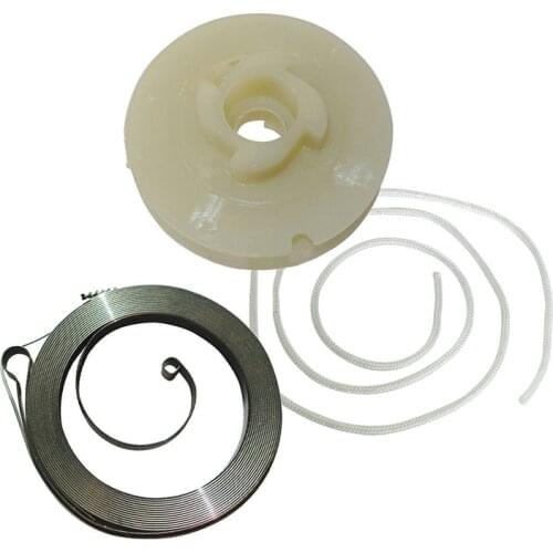 Recoil Starter Spring Pull Rope Recoil Rope Rotor Pulley Kit For Chinese 5200 4500 52cc 45cc Chainsaw Replacement Parts
