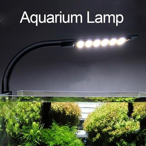 Seeyea LED Aquarium Lights Super Slim Lighting Waterproof Bright Clip Lamp Clip-on LED Plants Grow Light For Fish Tank Supplies