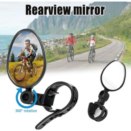 Bike Mirror Shockproof Acrylic Convex Mirror Safe Rearview Mirror for Mountain Road Bike 360 Degree Adjustable Rotation MC889