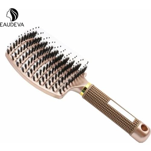 Women Hair Brush Scalp Massage Comb Hairbrush Bristle Nylon Wet Curly Detangle Hair Brush For Salon Hairdressing Styling Tools