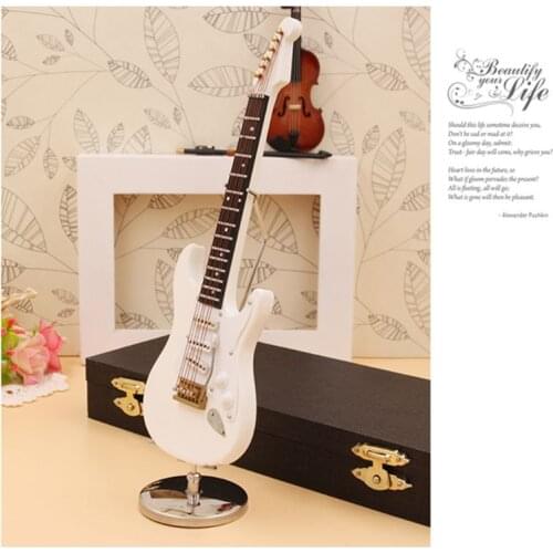 14cm Mini Electric Guitar Model Miniature Guitarra Replica Gift with Case Stand Y1QE