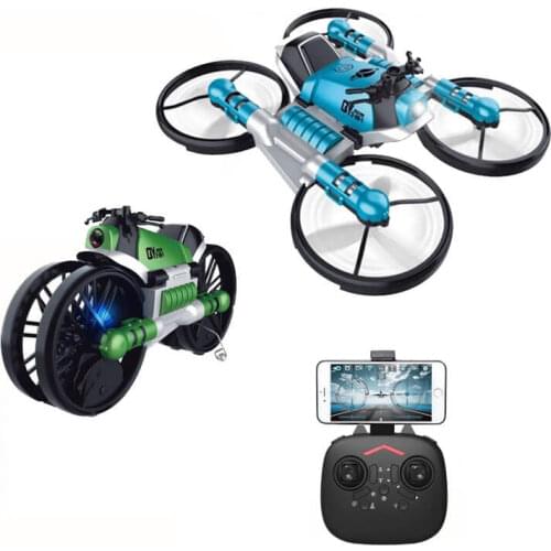 2 in 1 deformation motorcycle drone wifi camera remote control car toys folding rc Helicopter four-axis aircraft rc Quadcopter