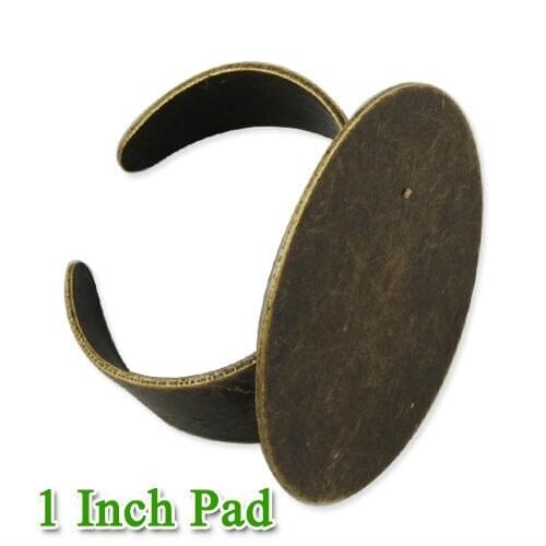 25MM/1 Inch Antique Bronze Plated Adjustable Ring Blanks Base With Pad,fit 25mm glass cabochon,ring blanksSold 20PCS Per Package