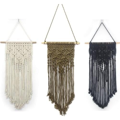 40*70cm Woven Wall Art Boho Style Best Gift Wall Hanging Macrame Tapestry Butterflies Pattern Handmade Home Decor