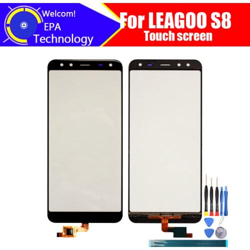 5.72 inch LEAGOO S8 Digitizer Touch Screen 100% Guarantee Original Glass Panel Touch Screen Glass For S8+tools+Adhesive