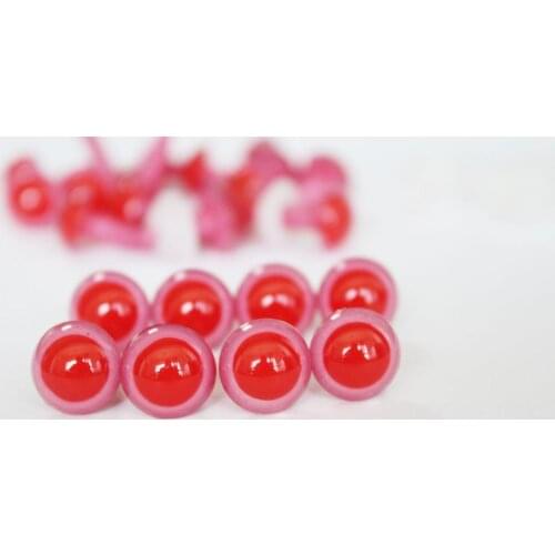 400pcs/lot---12mm round red pink safety eyes+ washer for diy puppet plush doll