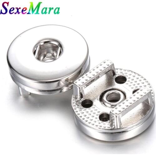 6pcs/lot SexeMara Snaps Jewelry 18mm Metal Snap Button Accessoris & Findings to Make DIY Leather Charm Bracelets