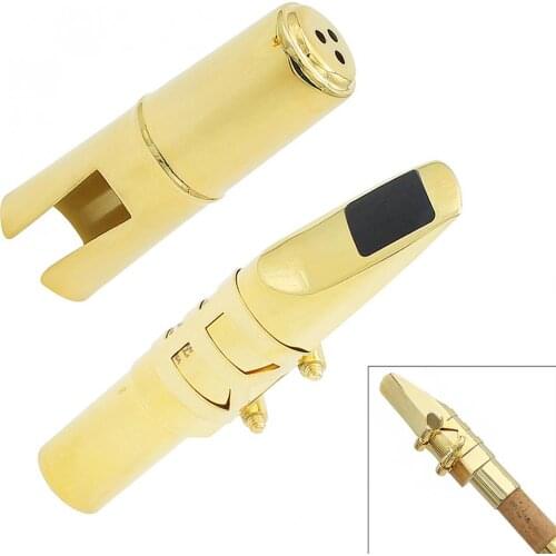 A2 Alto Saxophone Mouthpiece Metal Gold Plated Sax Mouth Size 5C 6C 7C 8C for Classical Jazz Music