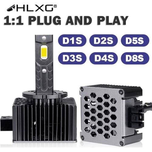 HLXG 20000LM D2S D5S D8S Car LED Headlight 6000K White 90W Conversion Kit LED D3S LED D4S D2R D1S D1R Lamp Replace HID Auto Bulb