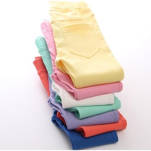 Girls' Pants Spring And Autumn Models Of Childrens Leggings Girls Stretch Slim Pencil Pants Feet Pants Baby Pants