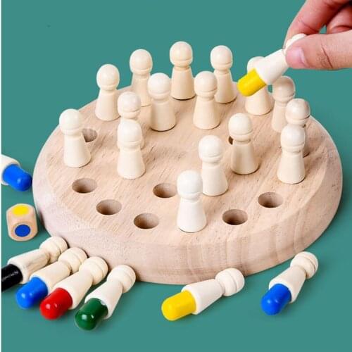 Wooden Children Early Education Boutique Memory Chess Training Concentration Memory Parent-Child Interactive Educational Toys