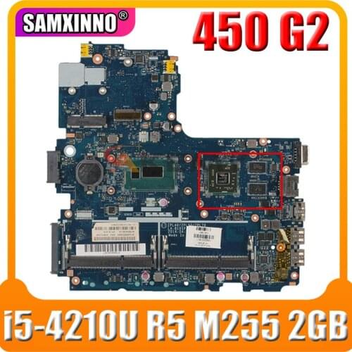 For HP 450 G2 Laptop Motherboard ZPL40/ZPL50/ZPL70 LA-B181P DDR3L With SR1EF i5-4210u CPU R5 M255 2GB MB 100% Tested Fast Ship