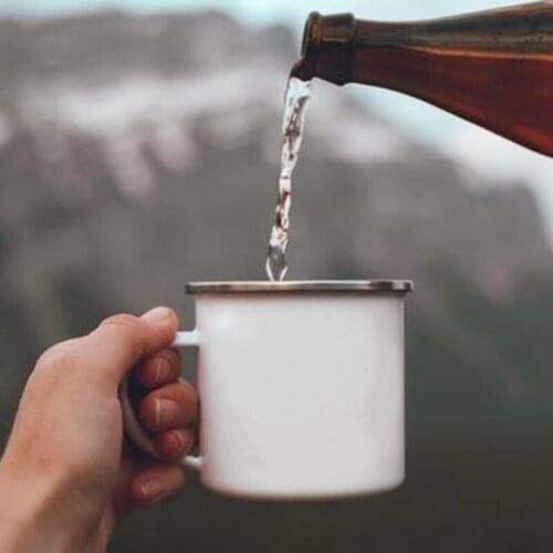 Creative Coffee Mug Travel Tea Cup Milk Enamel Mugs Handmade Home Office Cups Water Travel Camping Vacation Beer Wine Cups Gifts