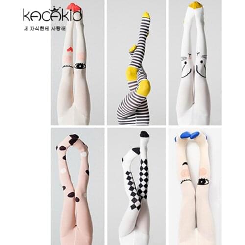 0-7 Yrs 2018 Baby Girls Leggings Pant Autumn Spring Cartoon Eyes Kids Pants Elastic Waist Children Leggings Girls Casual Pant