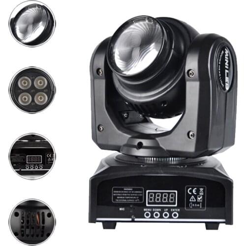 Mini LED Beam LIght Double Sides 4x10W+1x10W Moving Head Wash light DMX512 Stage Effect Lighting DJ Disco music Party lights