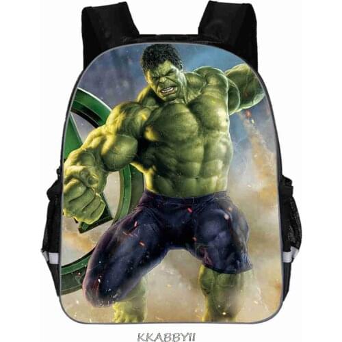 Fashion Mochilas 16 Inch Printing Avenger Cartoon Hulk Children Backpack for Tennager Boys Schoolbag for Kids School Bags