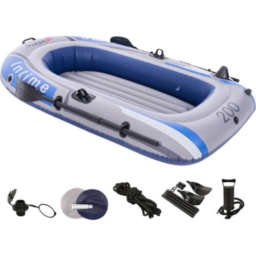 2-3 Person Thickening PVC Inflatable Boat Raft River Lake Dinghy Boats Kayak Canoe Pump Drifting Fishing Rowing Air Boat And Oar